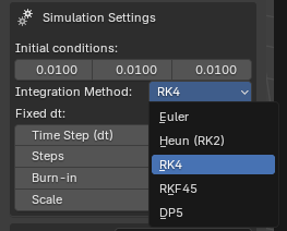 Attractor Builder – Integration methods