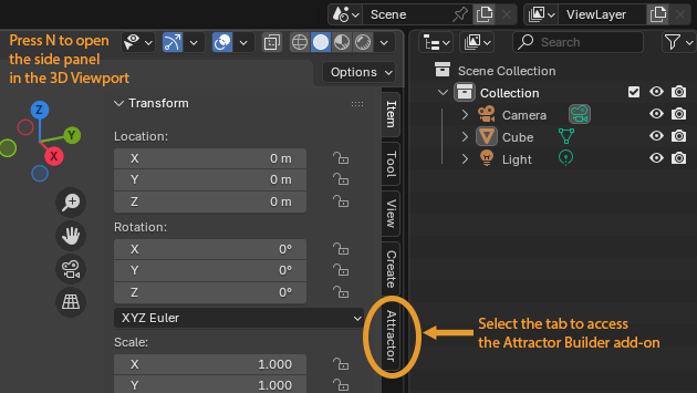 N-panel with Attractor Builder